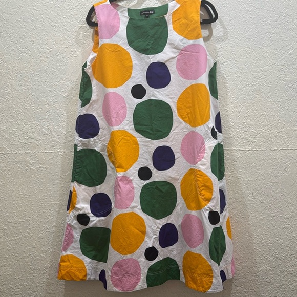 Marimekko Dresses & Skirts - Marimekko Abstract Circle Dress with Pockets, Size L – Bold & Colorful Designer